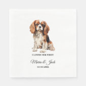 Cavalier King Charles Spaniel Pet Wedding Serviette (Vorderseite)