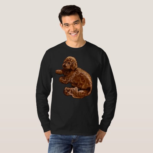 Cavalier King Charles Spaniel Poodle Cavapoo Puppy T-Shirt (Vorne ganz)