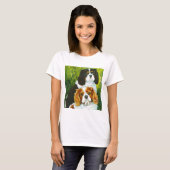 Cavalier King Charles Spaniel Portrait Geschenke T-Shirt (Vorne ganz)