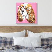 Cavalier King Charles Spaniel Portrait Leinwanddruck (Insitu (Schlafzimmer))