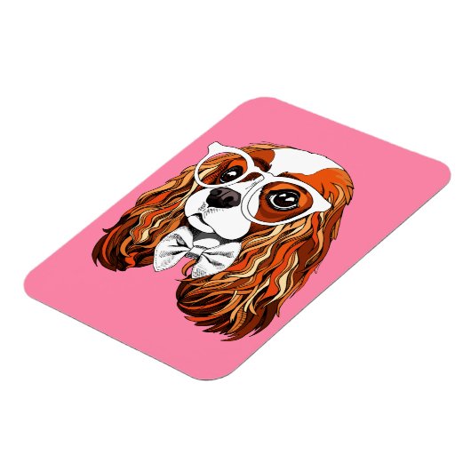 Cavalier King Charles Spaniel Portrait Magnet (Linke Seite)