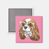 Cavalier King Charles Spaniel Portrait Magnet (Vorderseite/Rückseite)