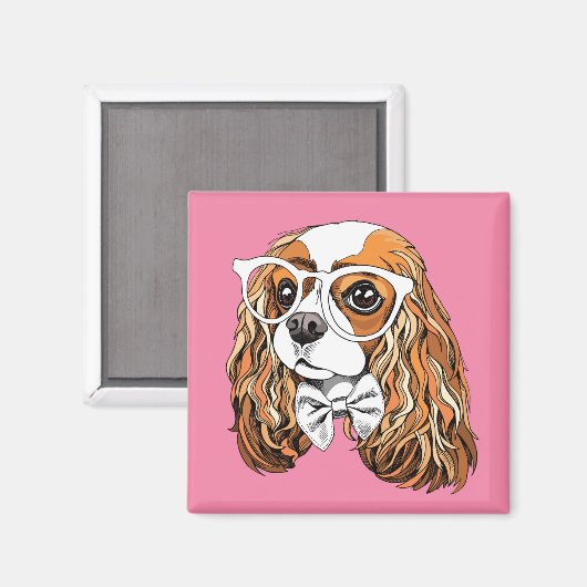 Cavalier King Charles Spaniel Portrait Magnet (Vorderseite/Rückseite)