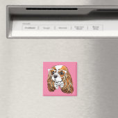 Cavalier King Charles Spaniel Portrait Magnet (In Situ (Geschirrspüler))