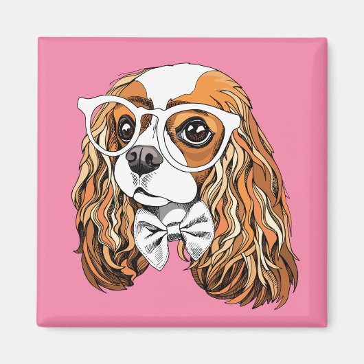 Cavalier King Charles Spaniel Portrait Magnet (Vorne)