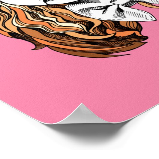 Cavalier King Charles Spaniel Portrait Poster (Ecke)