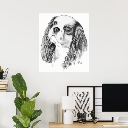 Cavalier King Charles Spaniel Poster (Heimbüro)
