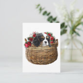 Cavalier King Charles Spaniel Postkarte (Stehend Vorderseite)