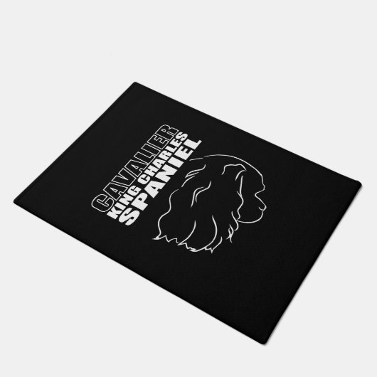 Cavalier King Charles Spaniel Profile dog Mom Fußmatte (Schrägansicht)