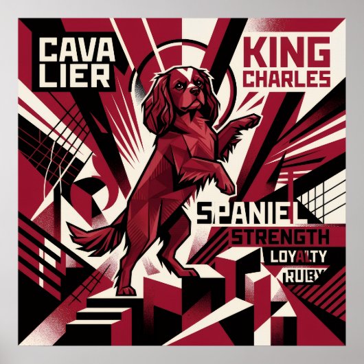 Cavalier King Charles Spaniel Propagandaplakat |  Poster (Vorne)