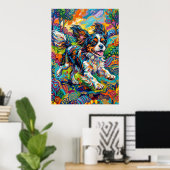 Cavalier King Charles Spaniel Psychedelische Kunst Poster (Heimbüro)