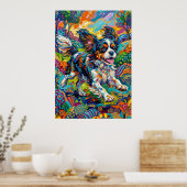 Cavalier King Charles Spaniel Psychedelische Kunst Poster (Küche)