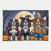 Cavalier King Charles Spaniel Pumpkin Halloween Geschirrtuch (Horizontal)