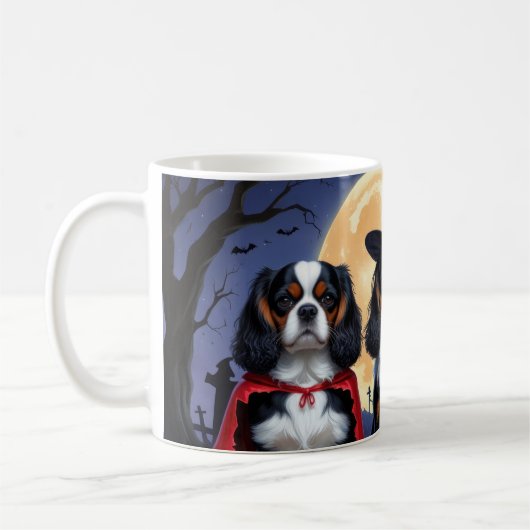 Cavalier King Charles Spaniel Pumpkin Halloween Kaffeetasse (Links)