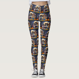 Cavalier King Charles Spaniel Pumpkin Halloween Leggings