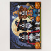 Cavalier King Charles Spaniel Pumpkin Halloween Puzzle (Vertikal)