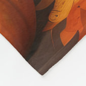 Cavalier King Charles Spaniel Puppy Autumn Pumpkin Fleecedecke (Ecke)