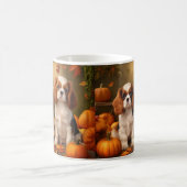 Cavalier King Charles Spaniel Puppy Autumn Pumpkin Kaffeetasse (Mittel)
