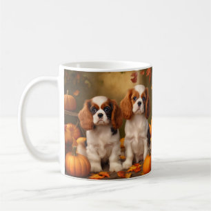 Cavalier King Charles Spaniel Puppy Autumn Pumpkin Kaffeetasse