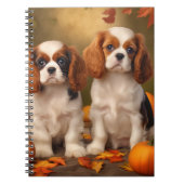 Cavalier King Charles Spaniel Puppy Autumn Pumpkin Notizblock (Vorderseite)