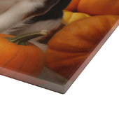 Cavalier King Charles Spaniel Puppy Autumn Pumpkin Schneidebrett (Ecke)