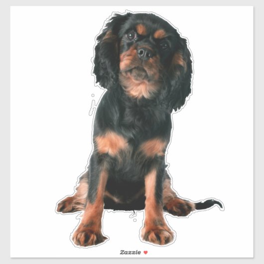 Cavalier King Charles Spaniel Puppy Dog Aufkleber (Blatt)