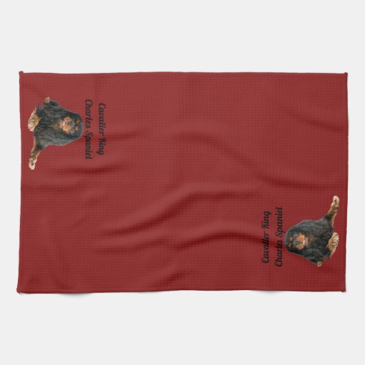 Cavalier King Charles Spaniel Puppy Dog Geschirrtuch (Horizontal)