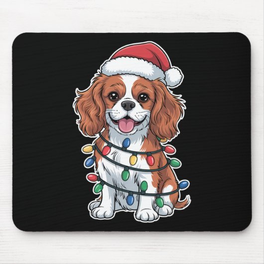 Cavalier King Charles Spaniel rappte in Weihnachte Mousepad (Vorne)