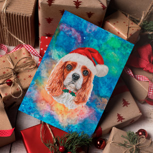 Cavalier King Charles Spaniel Rasse Hund Weihnacht Feiertagspostkarte