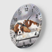 Cavalier King Charles Spaniel - Remington Große Wanduhr (Winkel)