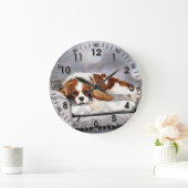 Cavalier King Charles Spaniel - Remington Große Wanduhr (Zuhause)