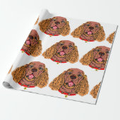 cavalier king charles spaniel ruby Cartoon Geschenkpapier (Ungerollt)