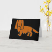 cavalier king charles spaniel ruby Cartoon Karte (Gelbe Blume)