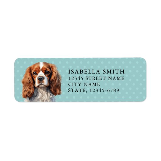 Cavalier King Charles Spaniel Rücksendeadresse (Vorne)