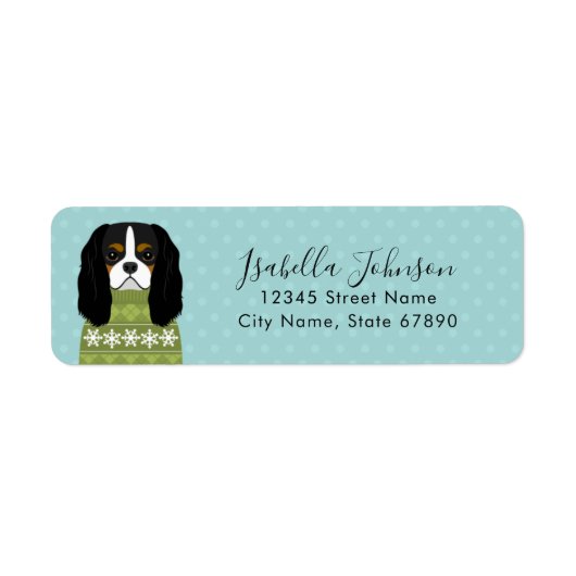 Cavalier King Charles Spaniel Rücksendeadresse (Vorne)
