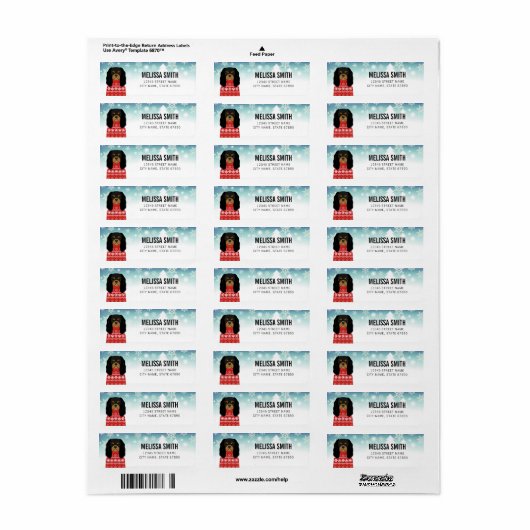 Cavalier King Charles Spaniel Rücksendeadresse (Vorne)