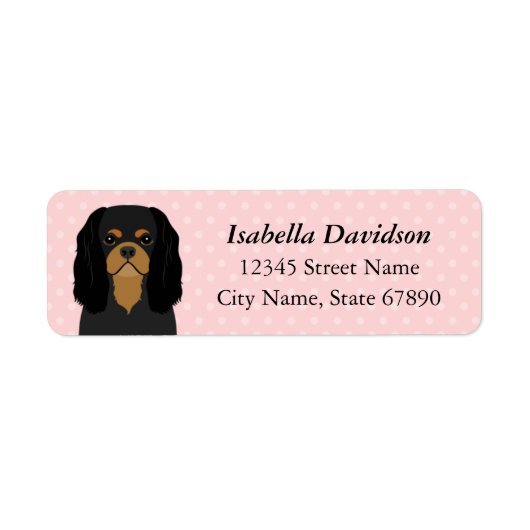 Cavalier King Charles Spaniel Rücksendeadresse (Vorne)