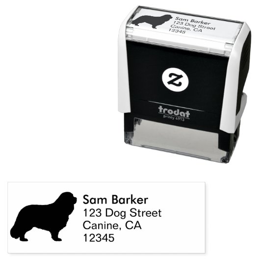 Cavalier King Charles Spaniel Rücksendeadresse Permastempel (Beispiel)