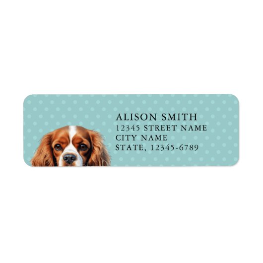 Cavalier King Charles Spaniel Rücksendeetikett (Vorne)