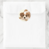Cavalier King Charles Spaniel Runder Aufkleber (Tasche)