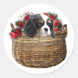 Cavalier King Charles Spaniel Runder Aufkleber