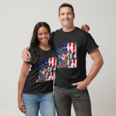 Cavalier King Charles Spaniel S Fun American Flag T-Shirt (Unisex)