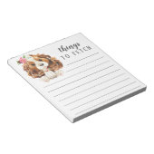 Cavalier King Charles Spaniel Sachen zu holen Notizblock (angewinkelt)