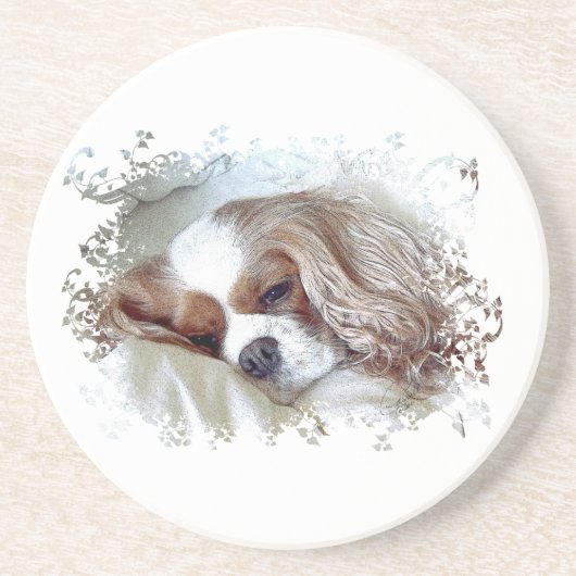 Cavalier King Charles Spaniel Sandstein Untersetzer (Vorne)