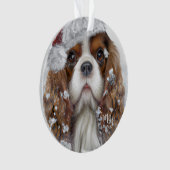 Cavalier King Charles Spaniel, Santa Dog, Ornament (Vorderseite)