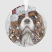 Cavalier King Charles Spaniel, Santa Dog, Ornament (Rückseite)
