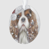 Cavalier King Charles Spaniel, Santa Dog, Ornament (Vorderseite)