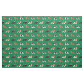Cavalier King Charles Spaniel santa grün Stoff (Fat Quarter (45,7 x 55,9 cm))