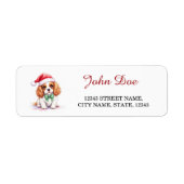 Cavalier King Charles Spaniel Santa Hat Christmas (Vorne)