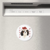 Cavalier King Charles Spaniel Santa Paws Magnet (In Situ (Geschirrspüler))
